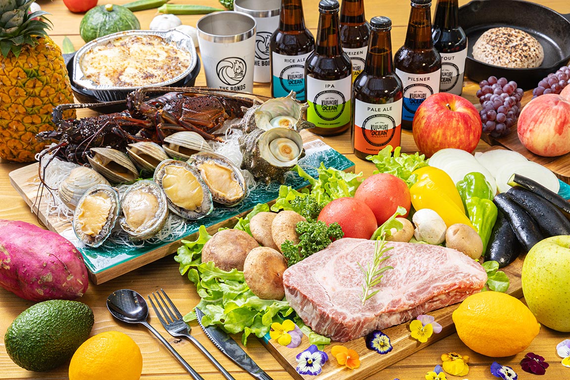 豪華房州伊勢海老付きTHE BONDS特製BBQ