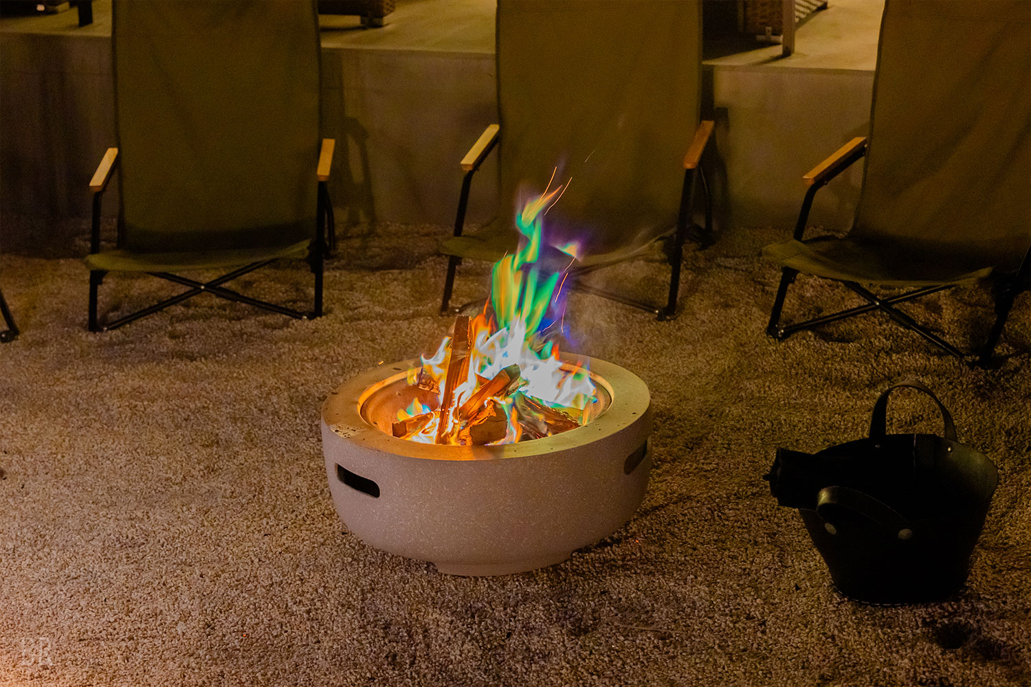 焚き火が楽しめる